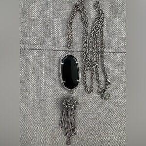 Kendra Scott Rayne Necklace
 Rhodium and Black